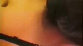 Youthful slut with huge ass is blowing a delicious canine dick
