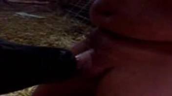 Closeup amateur zoo porn with a man and a baby veal