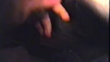 Guy thrusts his thick hard cock into this babe's steamy snatch
