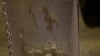Guy experiences creatures on his cock during an extremely vigorous solo self-pleasure session