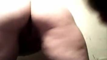 Adolescent girl with a huge ass gets fucked by a dog